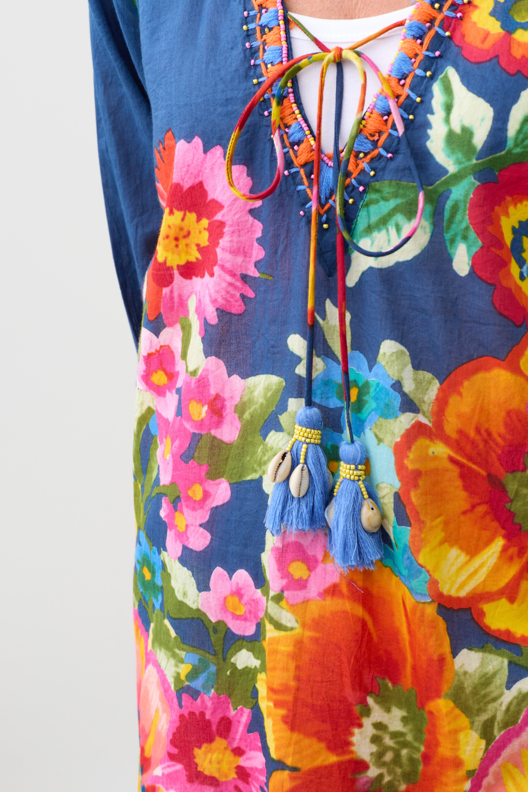 Palme Navy Blue/Floral Printed Tunic