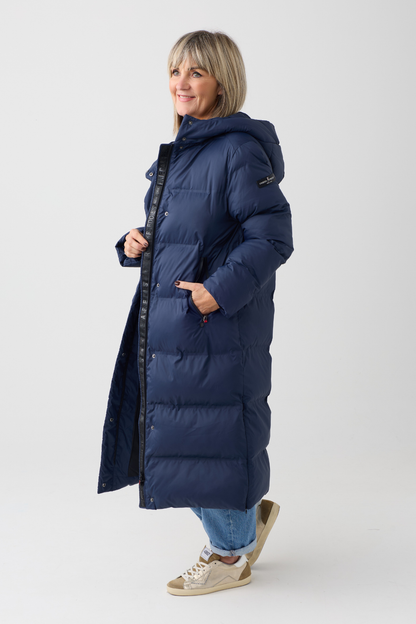 FF Navy Thermolite Hooded Puffer Coat