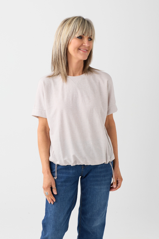 Margittes Taupe Toggle T-Shirt