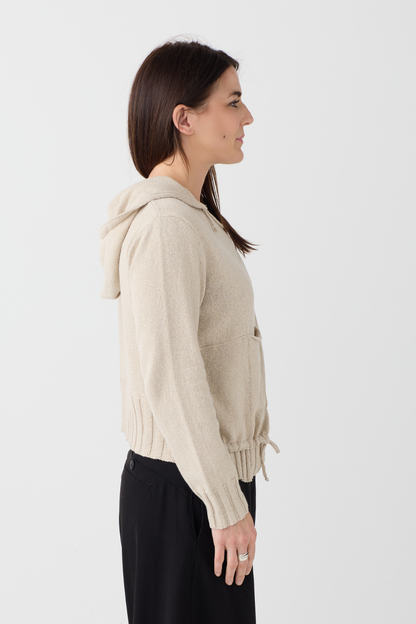 Lurdes Bergada Sand Zip Cardigan 803