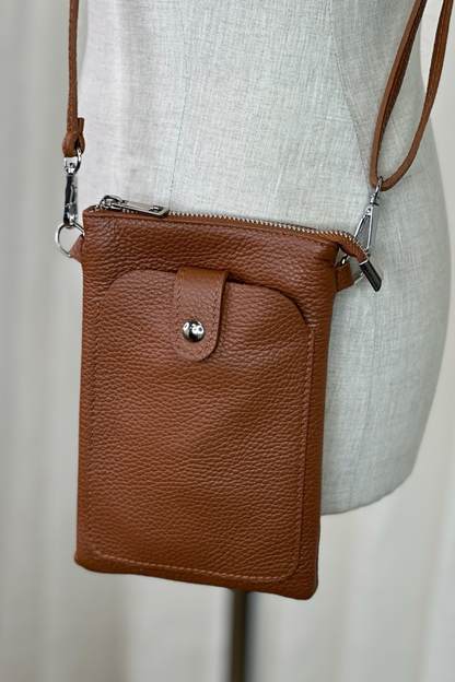 Tan Moda Mobile Crossbody Bag