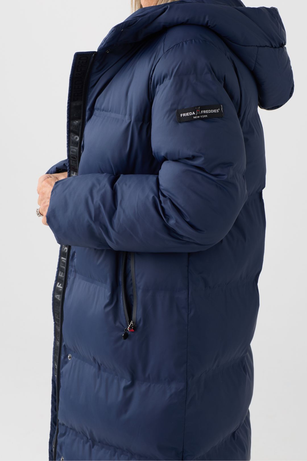 FF Navy Thermolite Hooded Puffer Coat