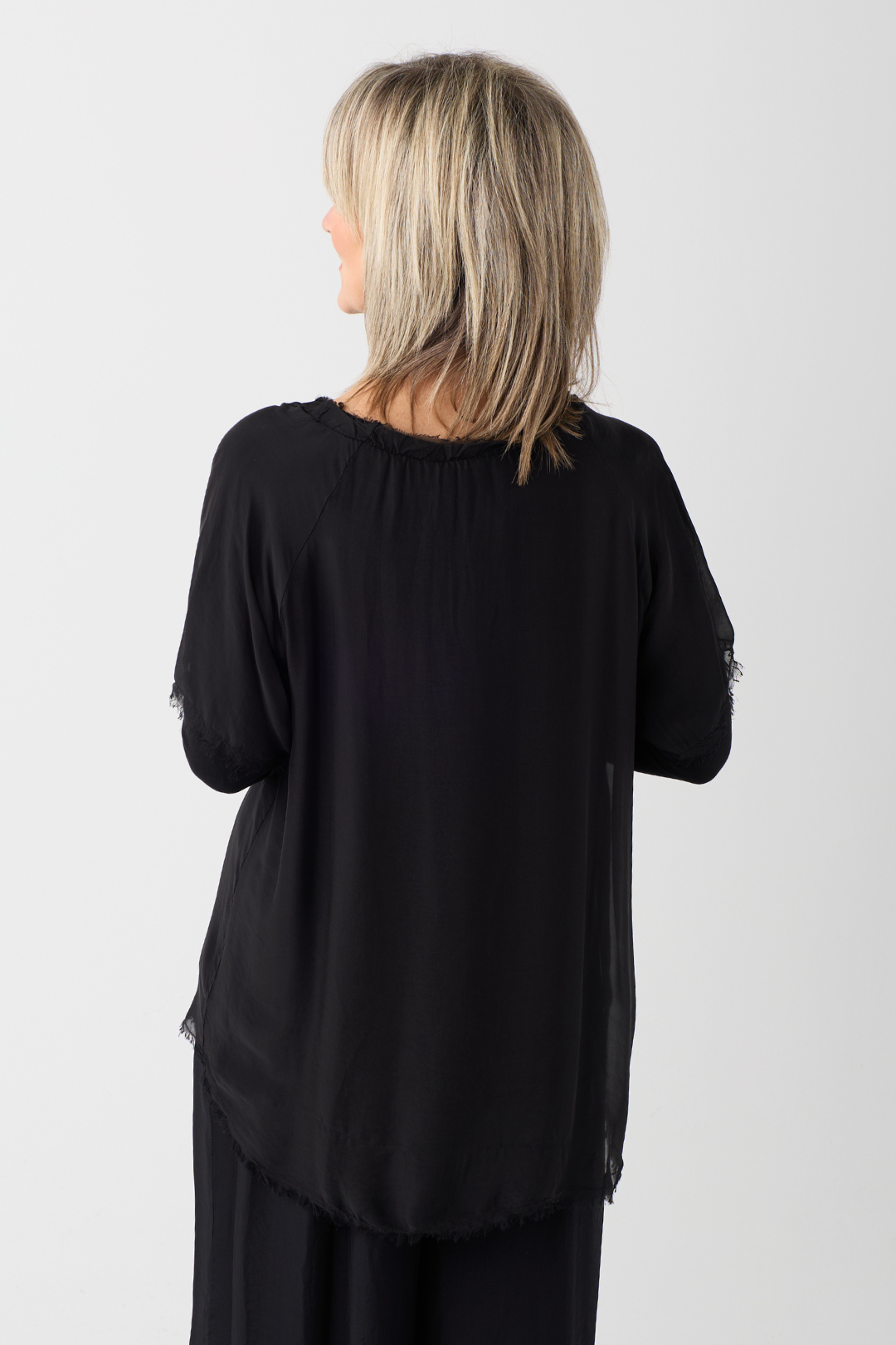 Sanctamuerte Black Double Layer LS Top
