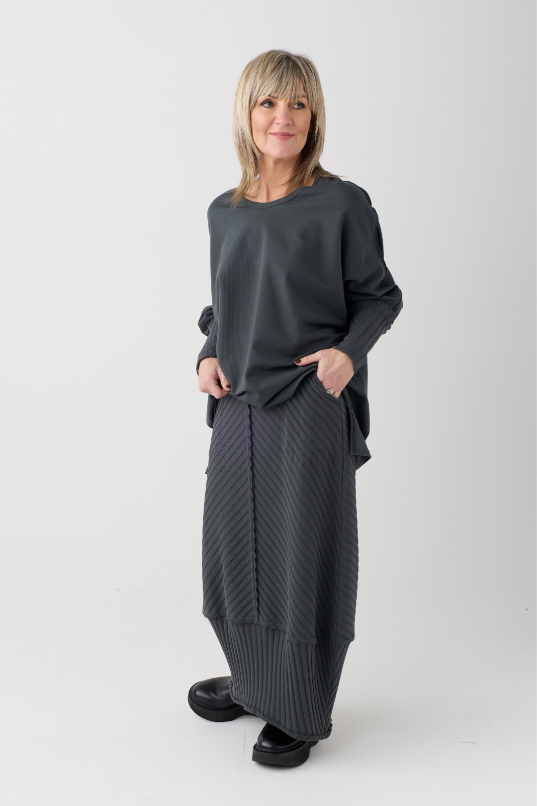 KZR Peat Ribbed Skirt