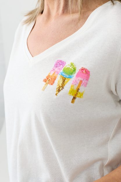 Milano Off-White Ice-Cream T-Shirt