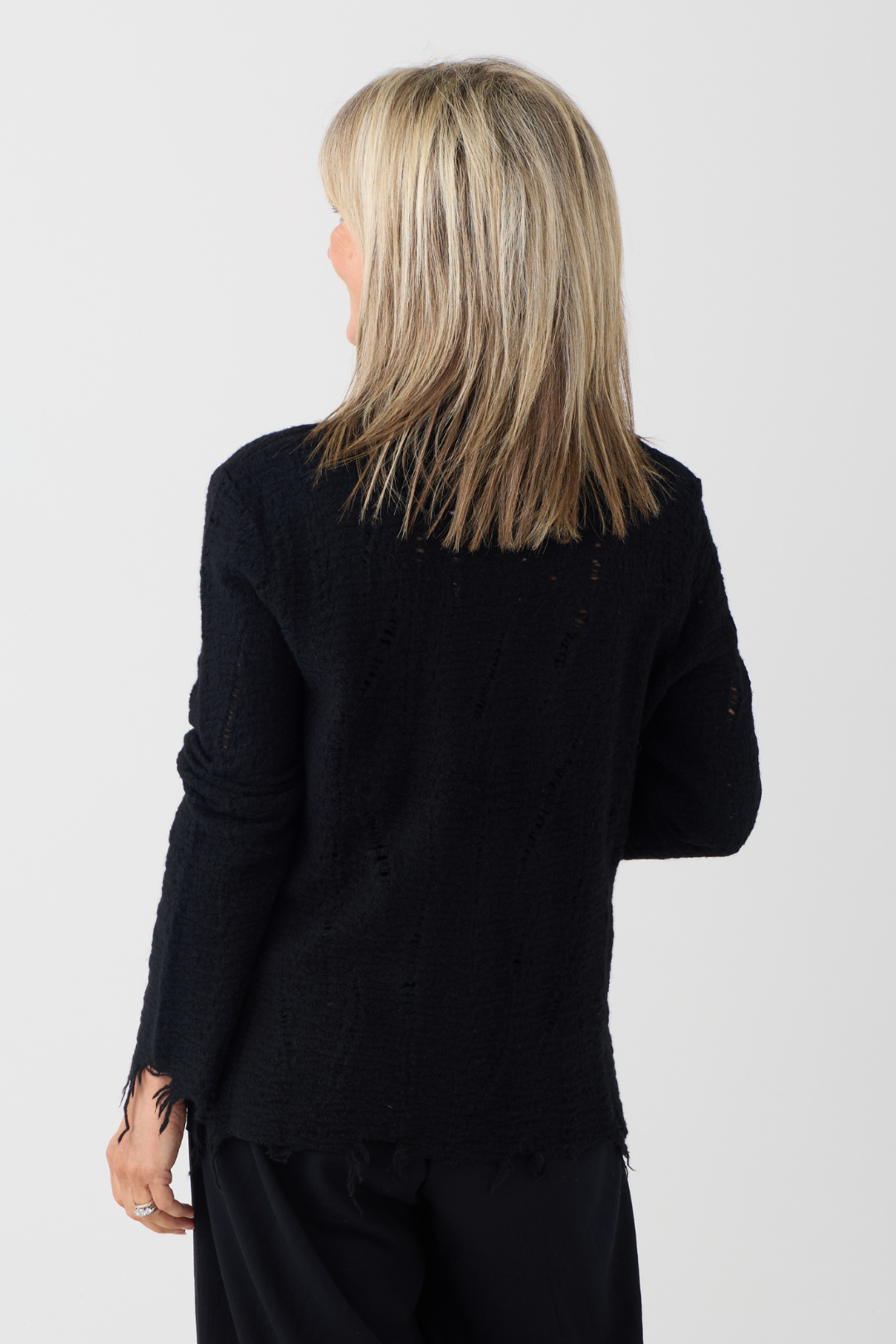 el2 Black Raw Edge Jumper 1122