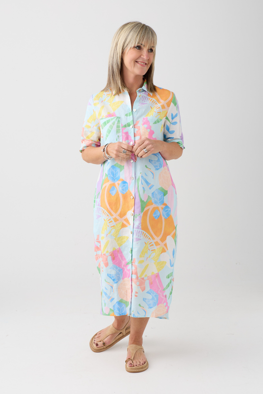 FF Rose Abstract Print Dress