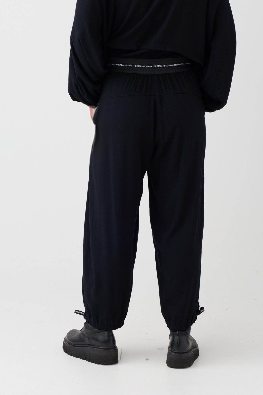 Lurdes Bergada Black Toggle Hem Trouser 330