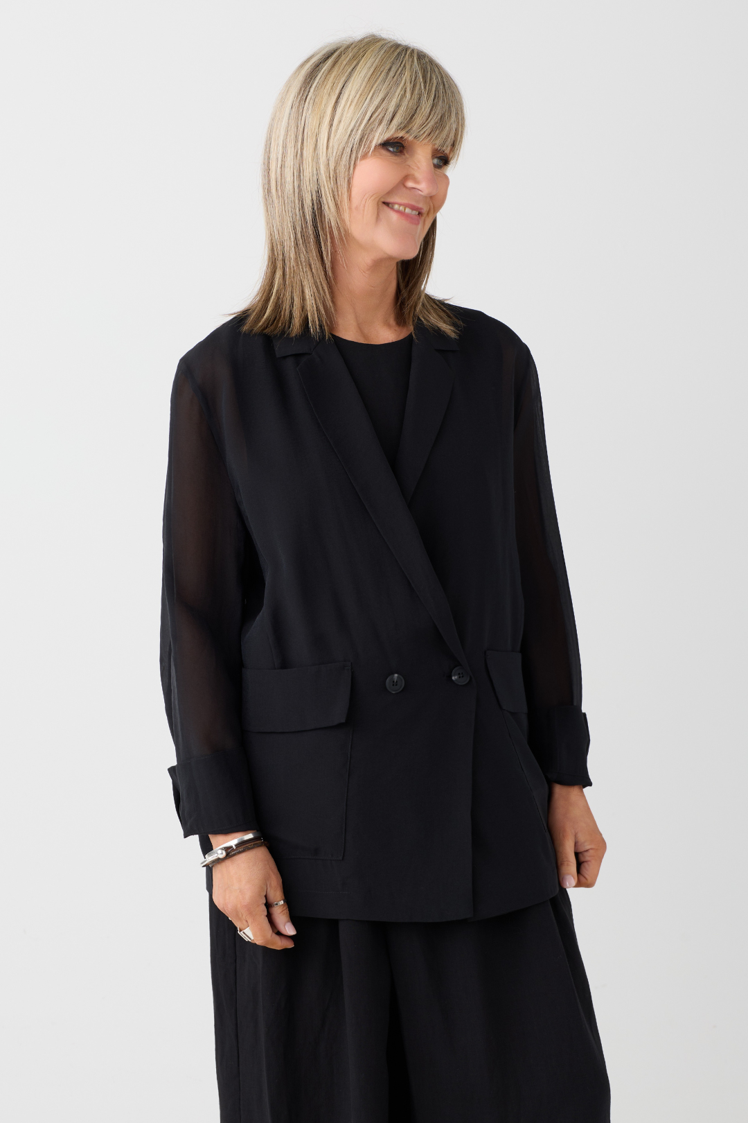 el2 Black Sheer Blazer 5002