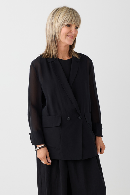 el2 Black Sheer Blazer 5002