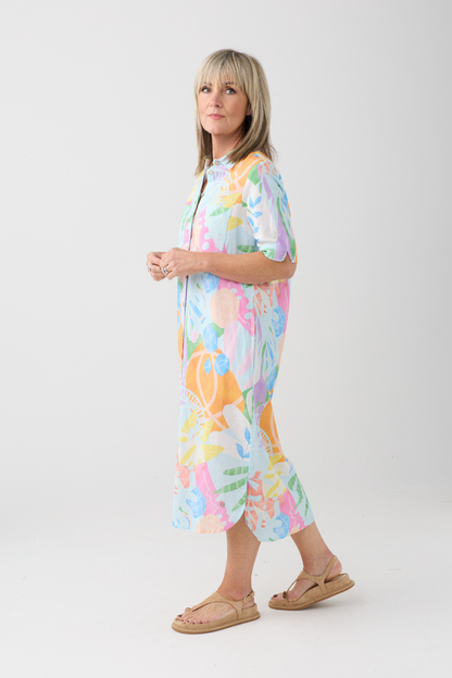 FF Rose Abstract Print Dress