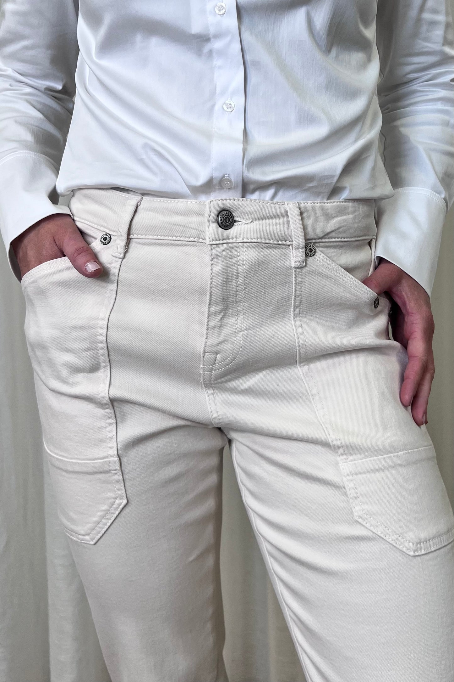 Mac Iowa Baggy Antique White Jeans