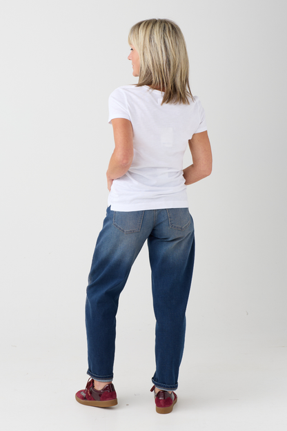 Mac Danni Stormy Mid Blue Barrel Jeans