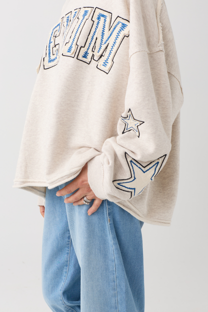 TSP Light Beige Melange Denim Sweatshirt