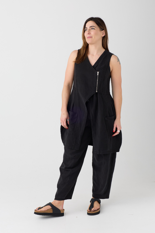 Lurdes Bergada Black Long Waistcoat 030