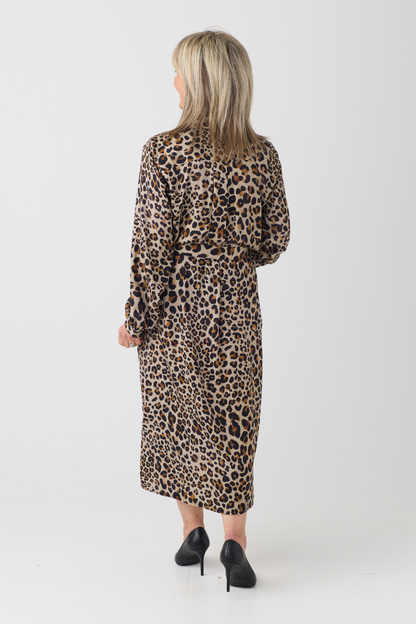 Milano Caramel Animal Print Dress