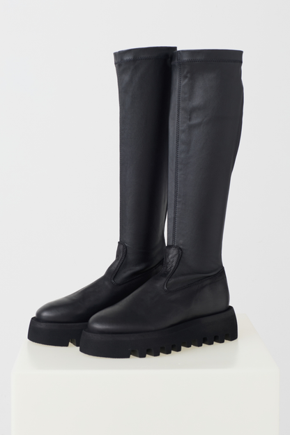 Lofina Black/Nero Nappa Stretch Long Boot