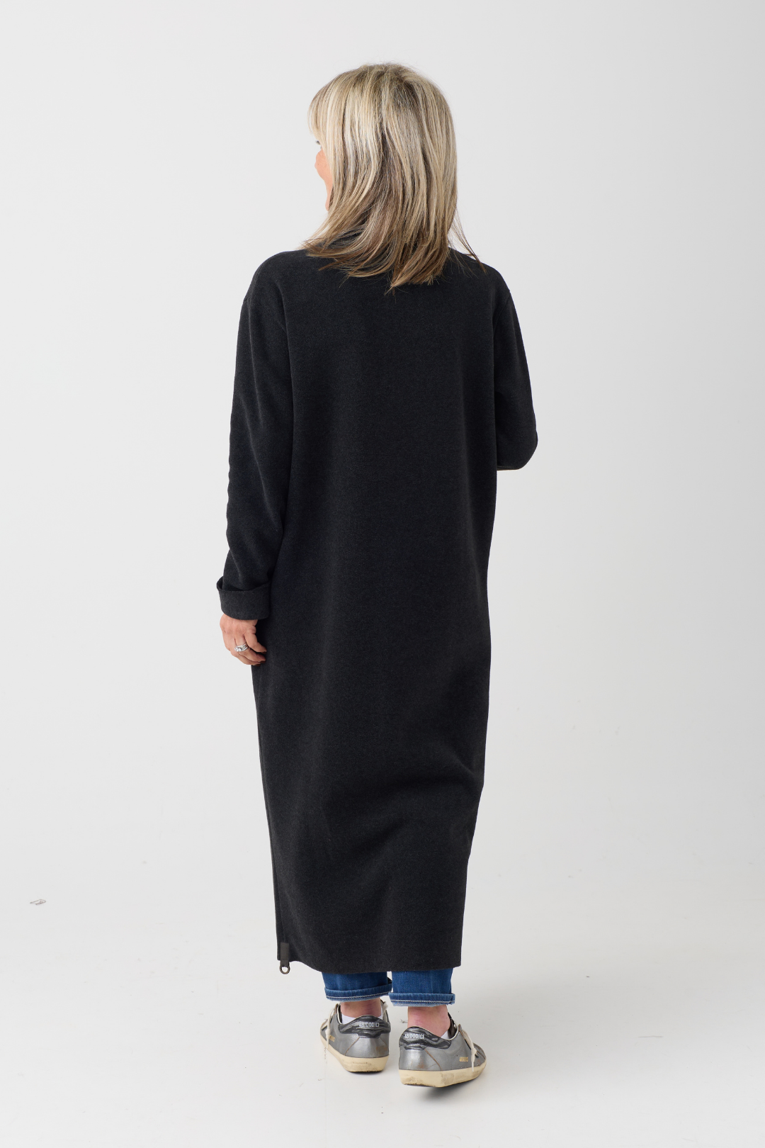 HS Soft Black Long Cardigan 7162