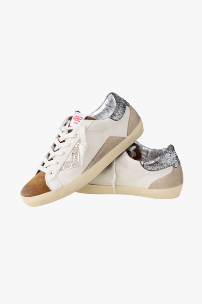 4B12 Suprime White/Brown Trainer