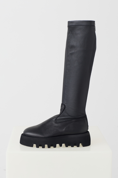 Lofina Black/Nero Nappa Stretch Long Boot