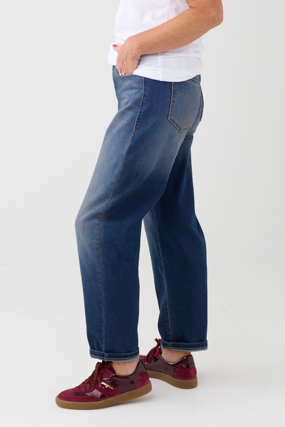Mac Danni Stormy Mid Blue Barrel Jeans