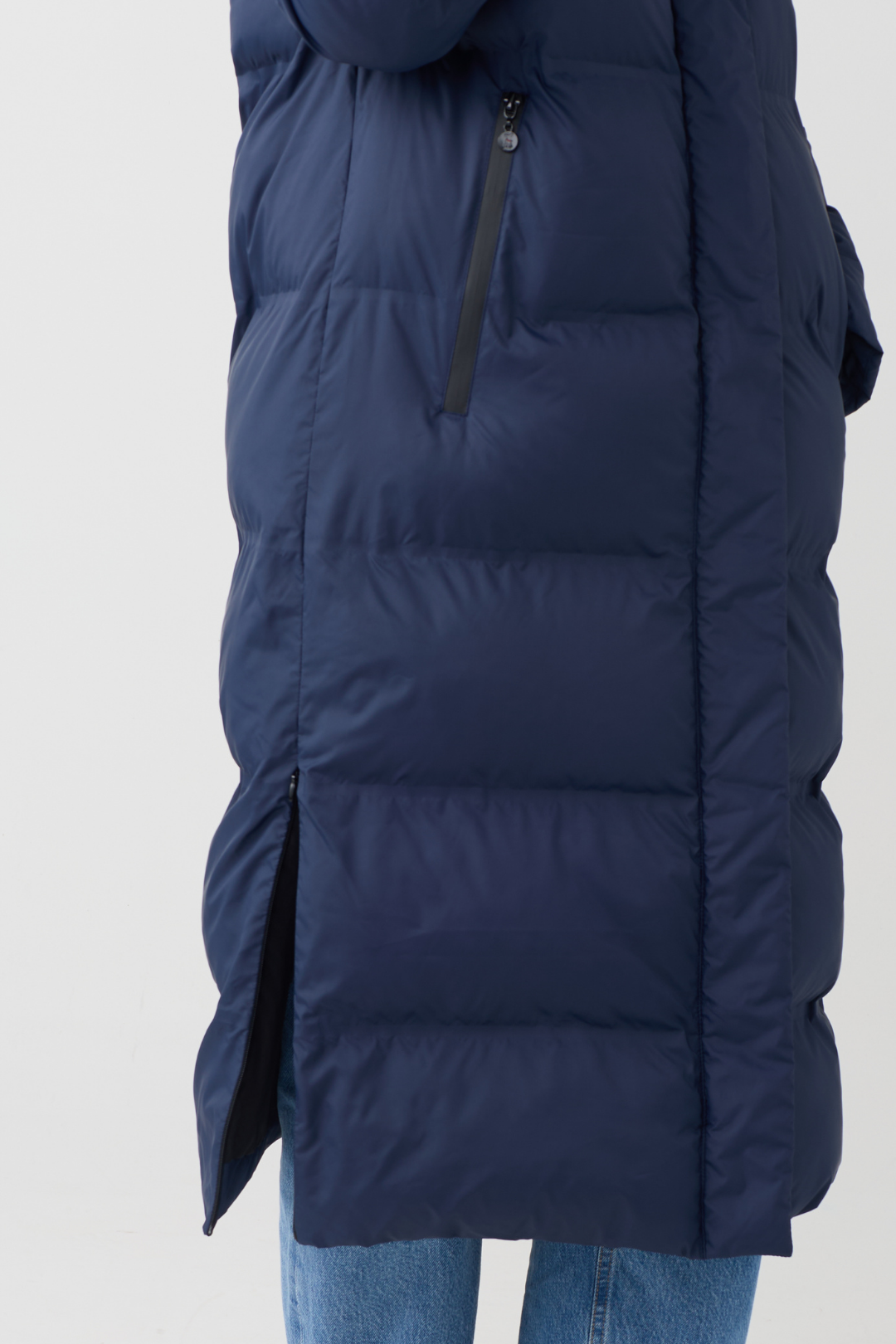 FF Navy Thermolite Hooded Puffer Coat