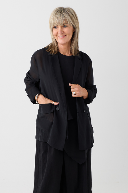 el2 Black Sheer Blazer 5002