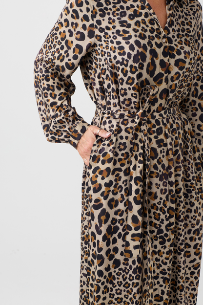 Milano Caramel Animal Print Dress