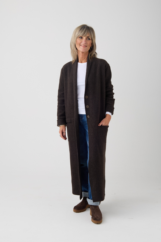 Henriette Steffensen Chocolate Long Cardigan
