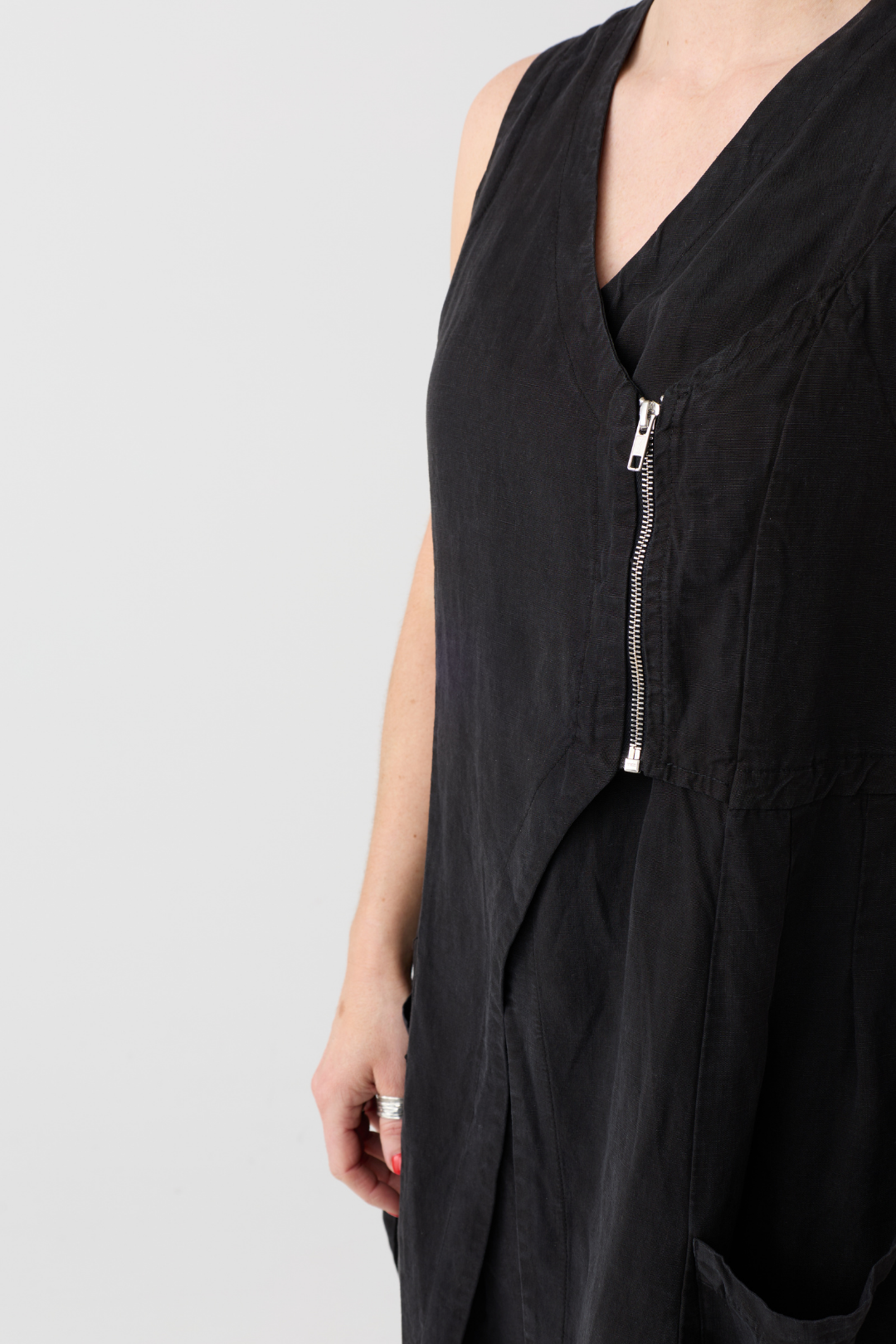Lurdes Bergada Black Long Waistcoat 030