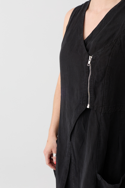 Lurdes Bergada Black Long Waistcoat 030