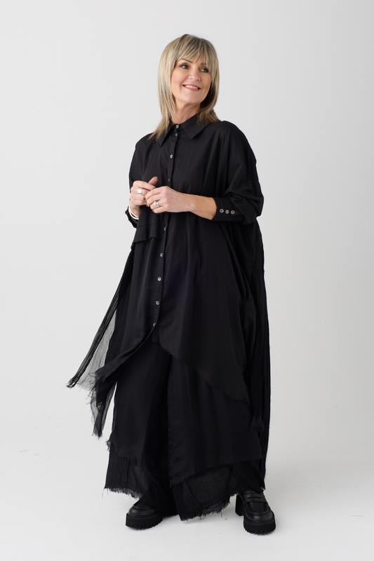 Sanctamuerte Black Oversized Shirt
