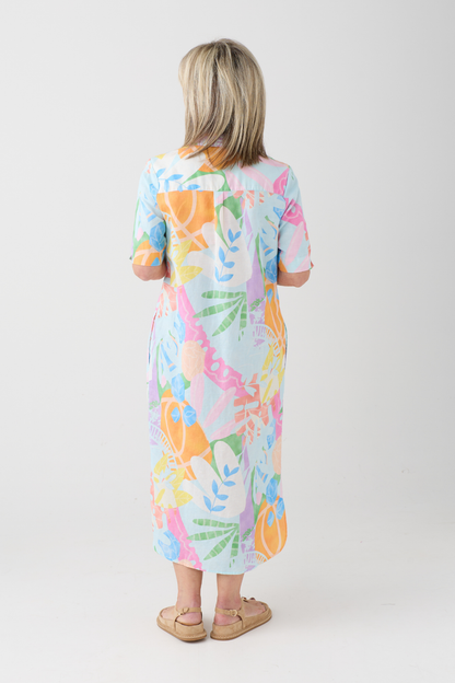 FF Rose Abstract Print Dress