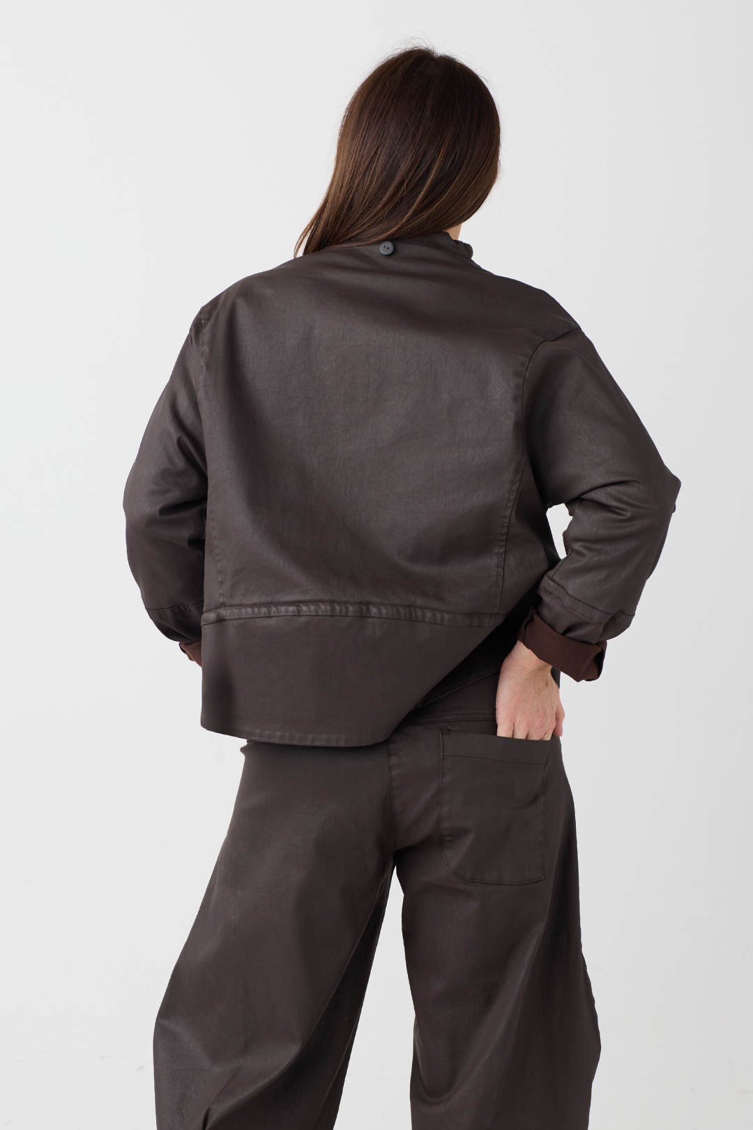 Lurdes Bergada Brown Hooded Jacket 260
