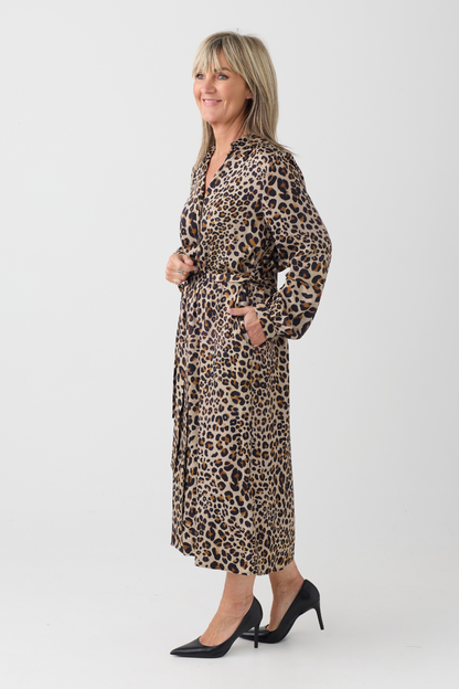 Milano Caramel Animal Print Dress