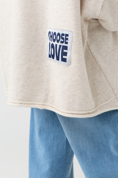 TSP Light Beige Melange Denim Sweatshirt