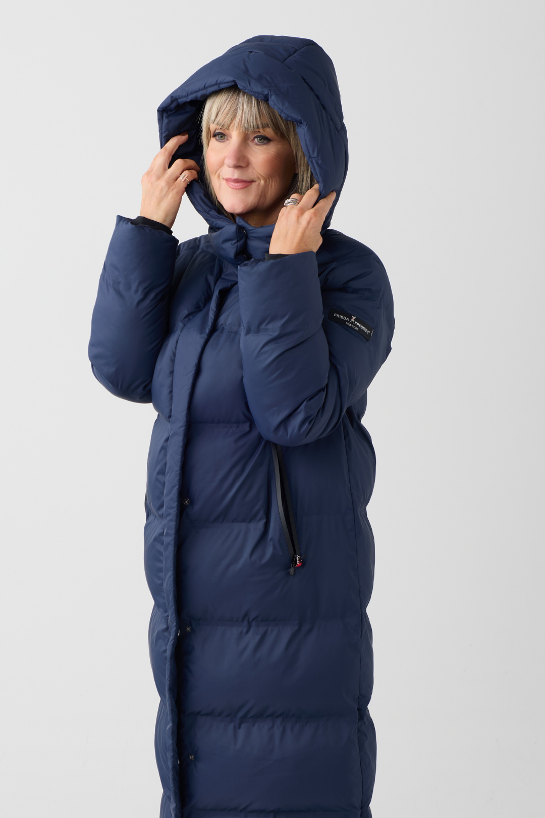 FF Navy Thermolite Hooded Puffer Coat