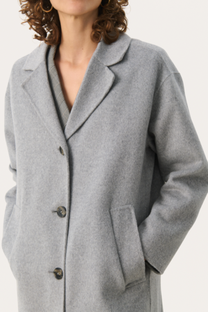 Part Two Light Grey Melange Lorelai Coat