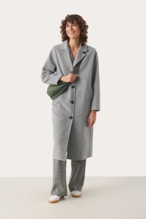 Part Two Light Grey Melange Lorelai Coat