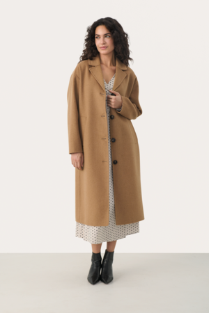 Part Two Dark Camel Melange Lorelai Coat