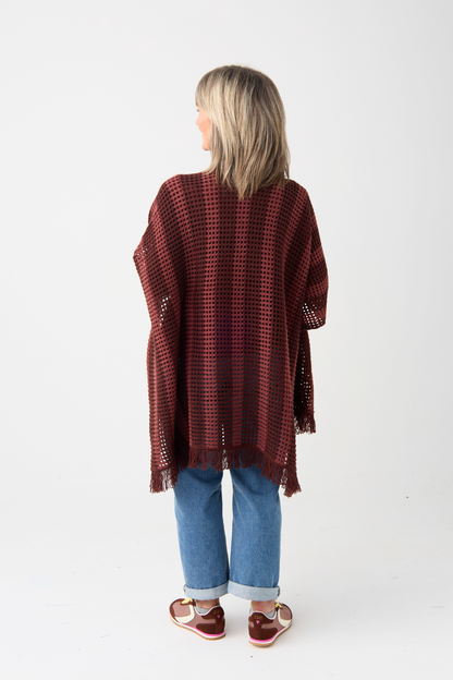 el2 Red Stripe Poncho