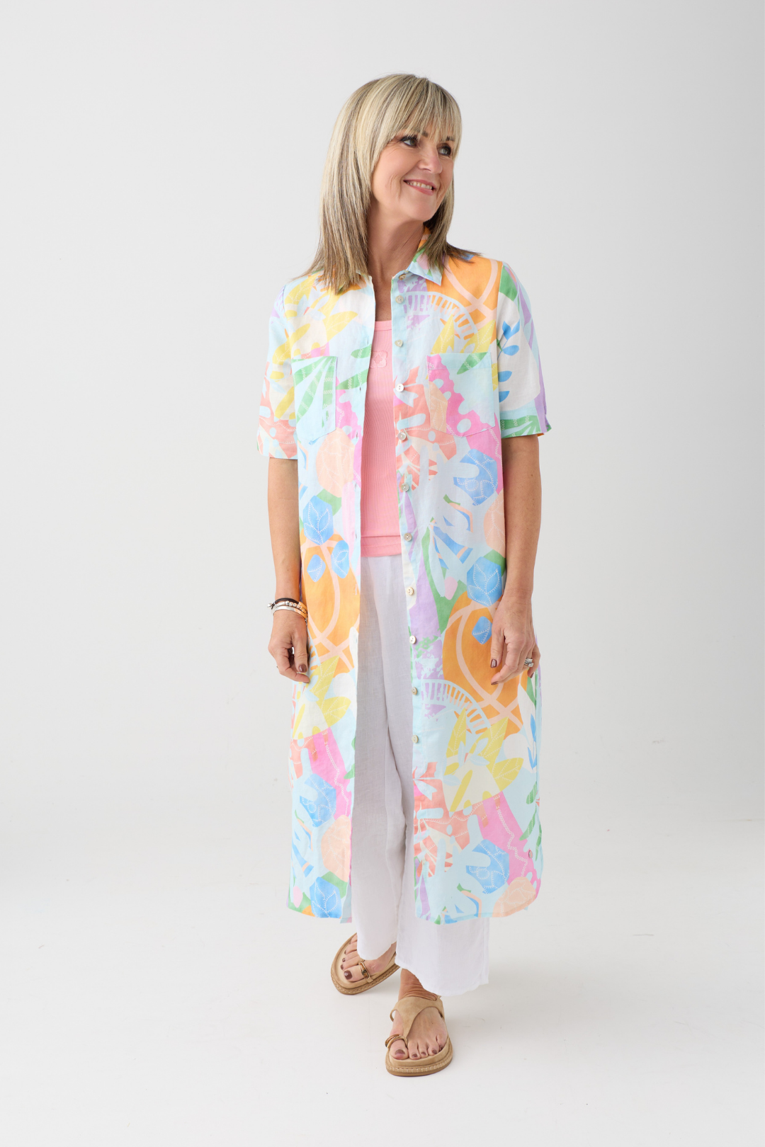 FF Rose Abstract Print Dress