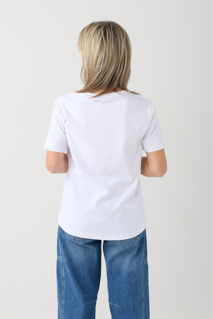 FF White/Silver Heart T-Shirt