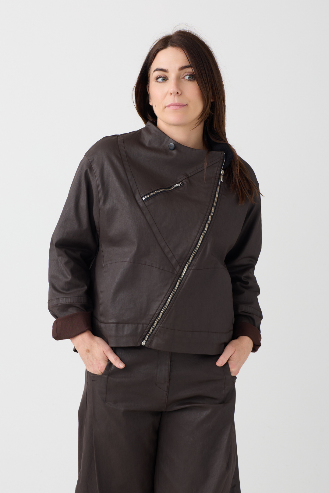 Lurdes Bergada Brown Hooded Jacket 260