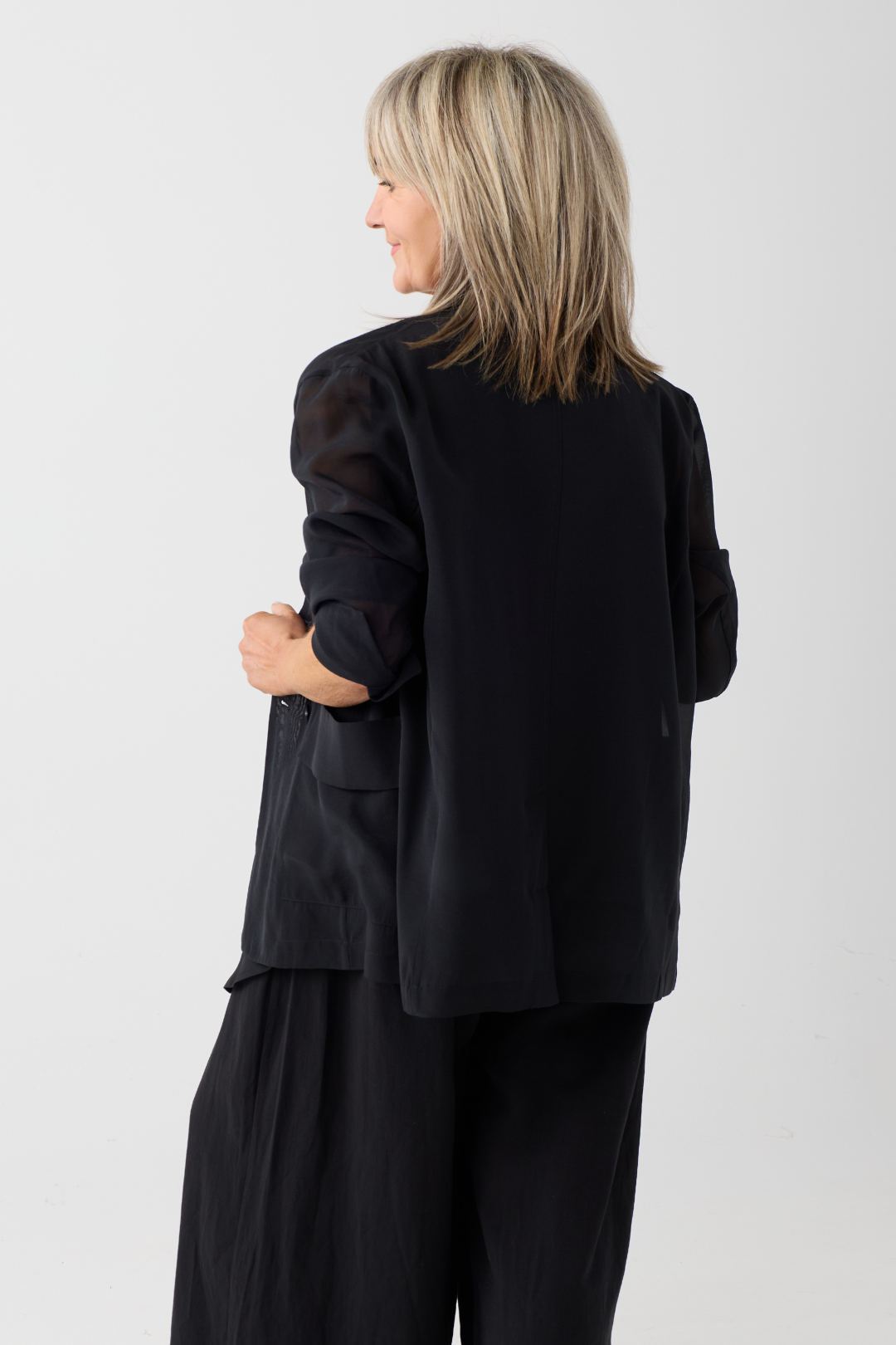 el2 Black Sheer Blazer 5002