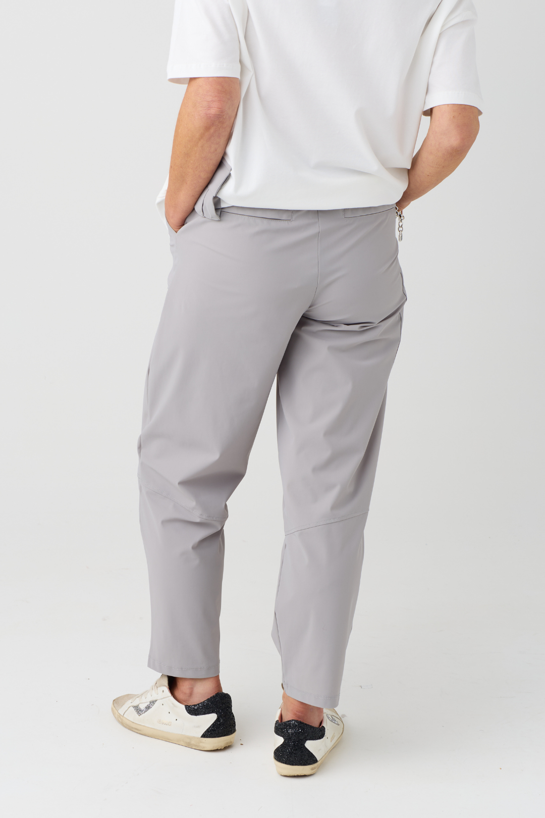 Naya Taupe Slim Leg Patch Pocket Trouser