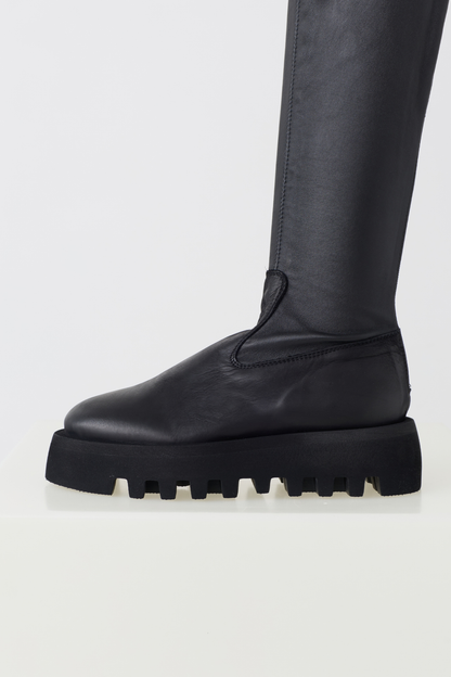 Lofina Black/Nero Nappa Stretch Long Boot