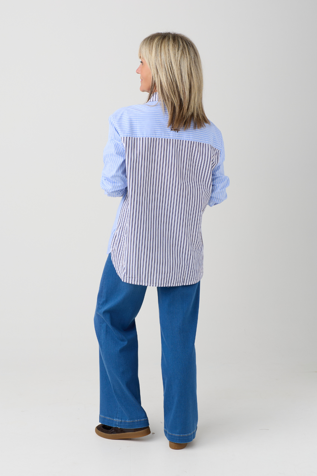TSP Blue/White/Brown Stripe Shirt