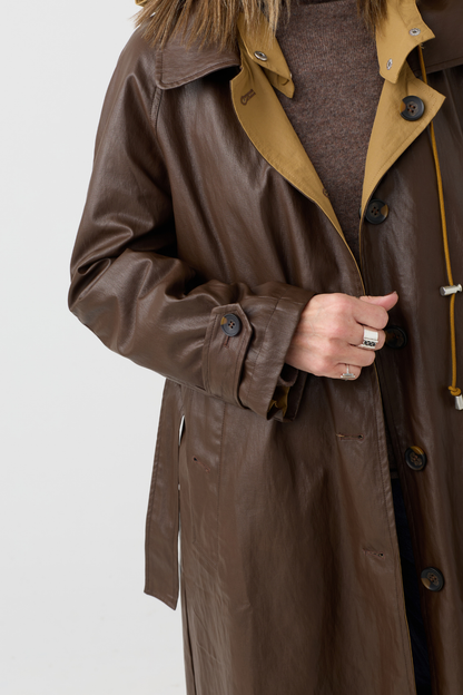 el2 Brown/Camel Reversible Coat 6024