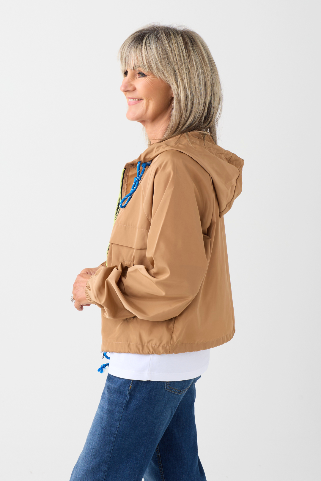 Margittes Caramel/Blue/Lime Jacket